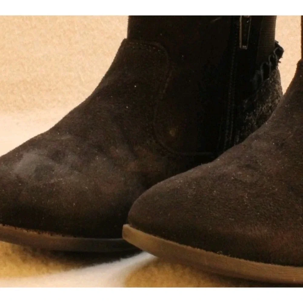 Jumping Beans Luella Toddler Girls‎ 11 Black Glitter Ankle Boots Side Zip